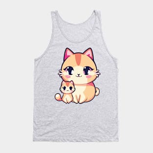 Cute Kawaii Cats Best Mom Ever Tank Top